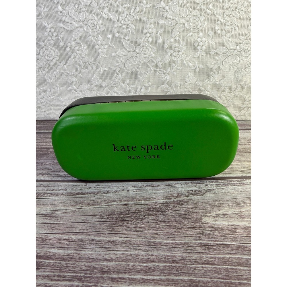 Kate Spade‎ Hard Shell Glasses Case Green Black Hello Sunshine Sunglasses